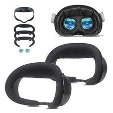 3-Pack Breathable Foam Face Pad  Sweat-Proof PU Leather  Ice Silk Cotton VR...