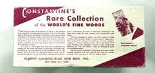 Caja de 50 muestras vintage de maderas finas del mundo de Constantine's rara colección