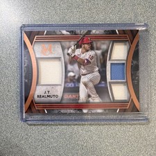 Topps Museum Collection J.T. Realmuto Copper Quad Relics /75 Phillies #SPQR-JTR
