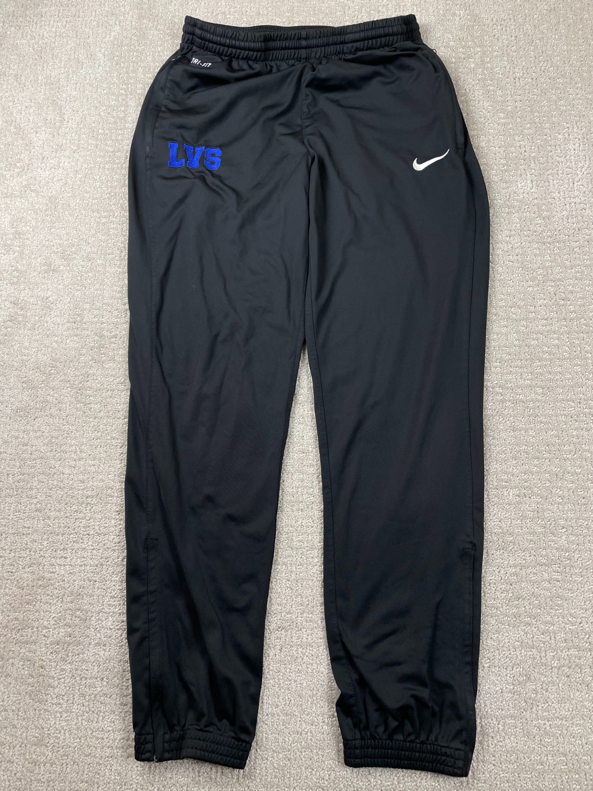 Nike Soccer Pants Mens M Black Libero Knit Training Joggers Ankle Zip 588483-010