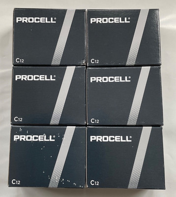 72 Duracell Procell Alkaline Batteries C (6 Boxes 12 Each) Exp. 03-2033