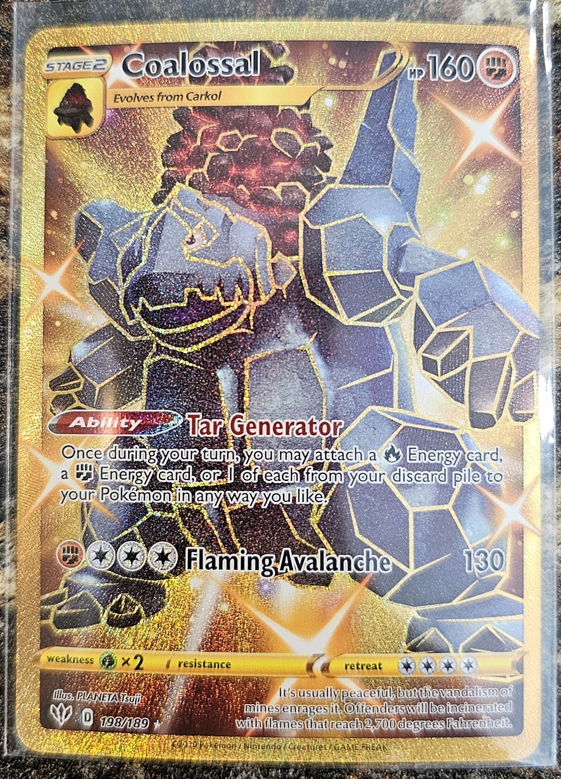 Pokemon 2020 Darkness Ablaze Coalossal 198 NM or better