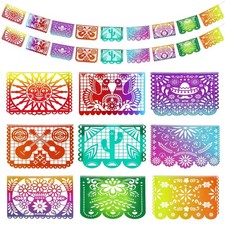 MARFOREVER 33 FT Mexican Fiesta Party Decorations Banners, Plastic Fiesta Ban...