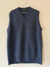 Cordings Sweater Vest Navy Blue XL Made In Scotland % 100 Pure Wool