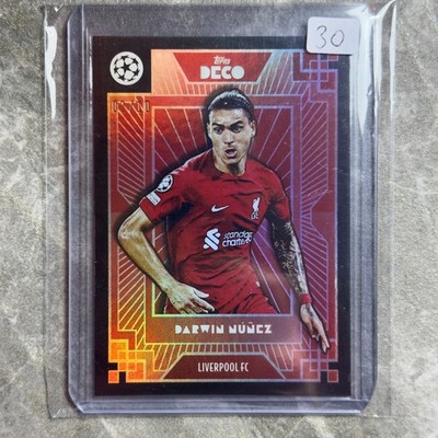 Darwin Nunez /10 Red 2022 Topps Deco Liverpool FC Colour Match