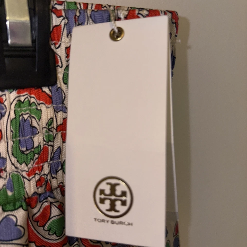 Pantalón de pijama estampado de seda Tory Burch Legacy Paisley talla 2- NUEVO CON ETIQUETAS Lindos pantalones Foto 2 de 4