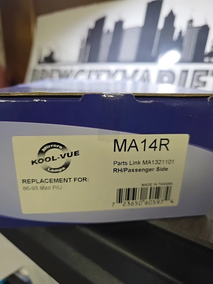 Espejo retrovisor para 1986-1987 Mazda B2000 1987-1993 B2600 lado del pasajero  Foto 4 de 4