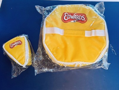 Edwards Pie & Single Slice Storage Case Keeper Yellow Zip Container Travel Rare