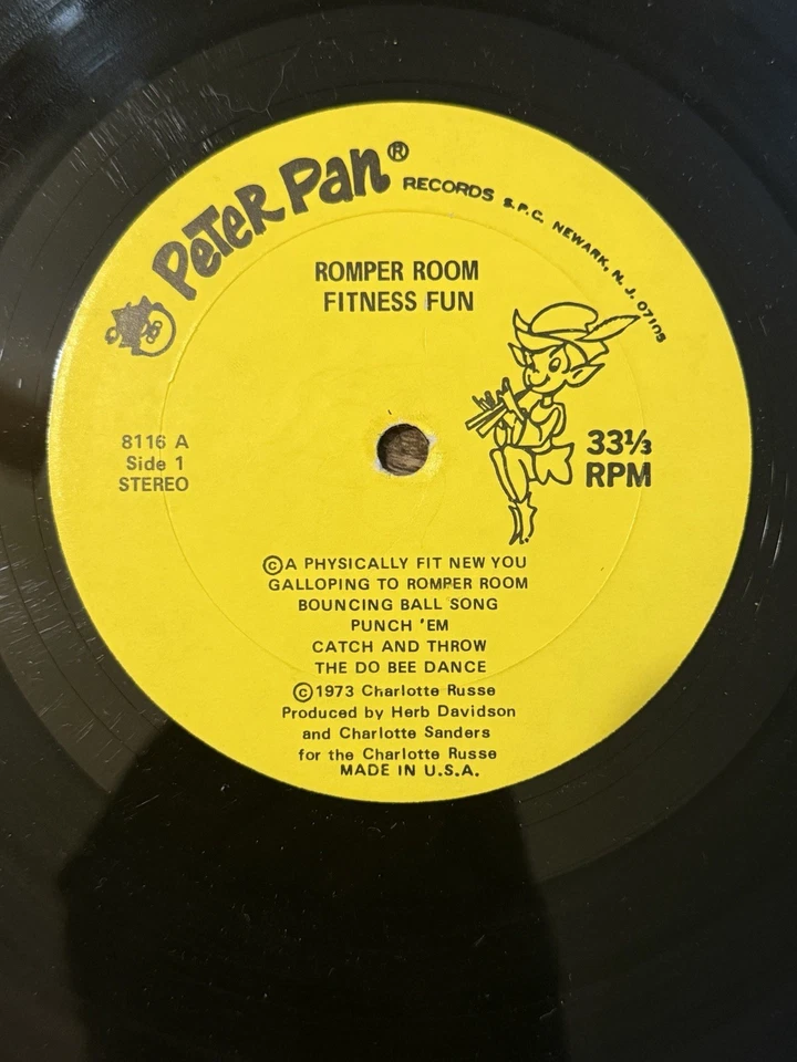 ROMPER ROOM Fitness Fun (LP, 1973, Peter Pan Records) 8116 Exercise Games - Image 4 of 4