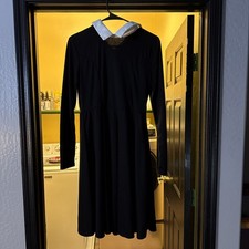 Women's Wednesday Addams Dress Medium M Black Goth Halloween Costume