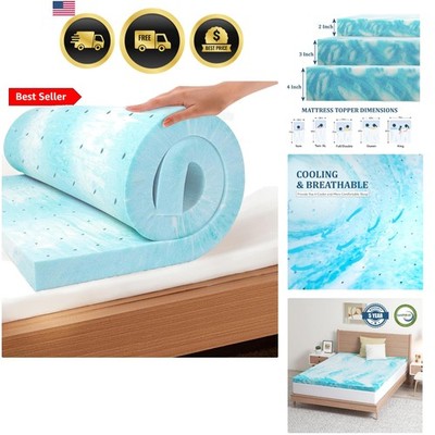 EGO Topper Full Memory Foam Mattress Topper, Cooling Gel Foam Mattress Topper...