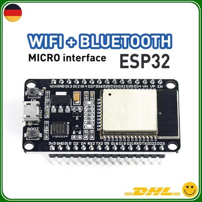 Espressif ESP32 Bluetooth Wifi Dev Kit Board WROOM32 WLAN MICRO Interface