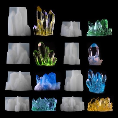 EPODA Silikonformen Epoxidharz Kristalle 8 StüCk, A, Kristallformen 