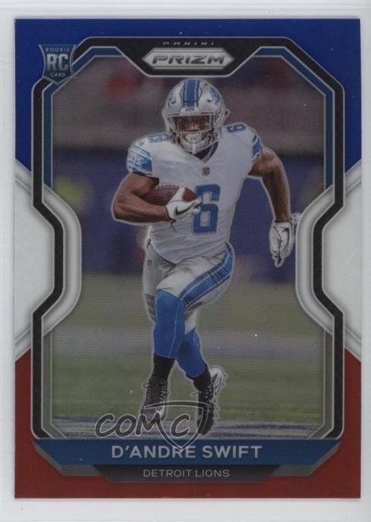 2020 Panini Prizm Rookie Red White & Blue Prizm D'Andre Swift #358 17vi