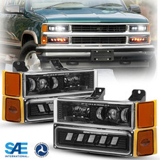 For 1994-1999 Chevy Suburban C1500 C2500 Led Black Headlight Bumper Marker Lamp For 1994-1999 Chevy Suburban C1500 C2500 Led Black Headlight Bumper Marker Lamp