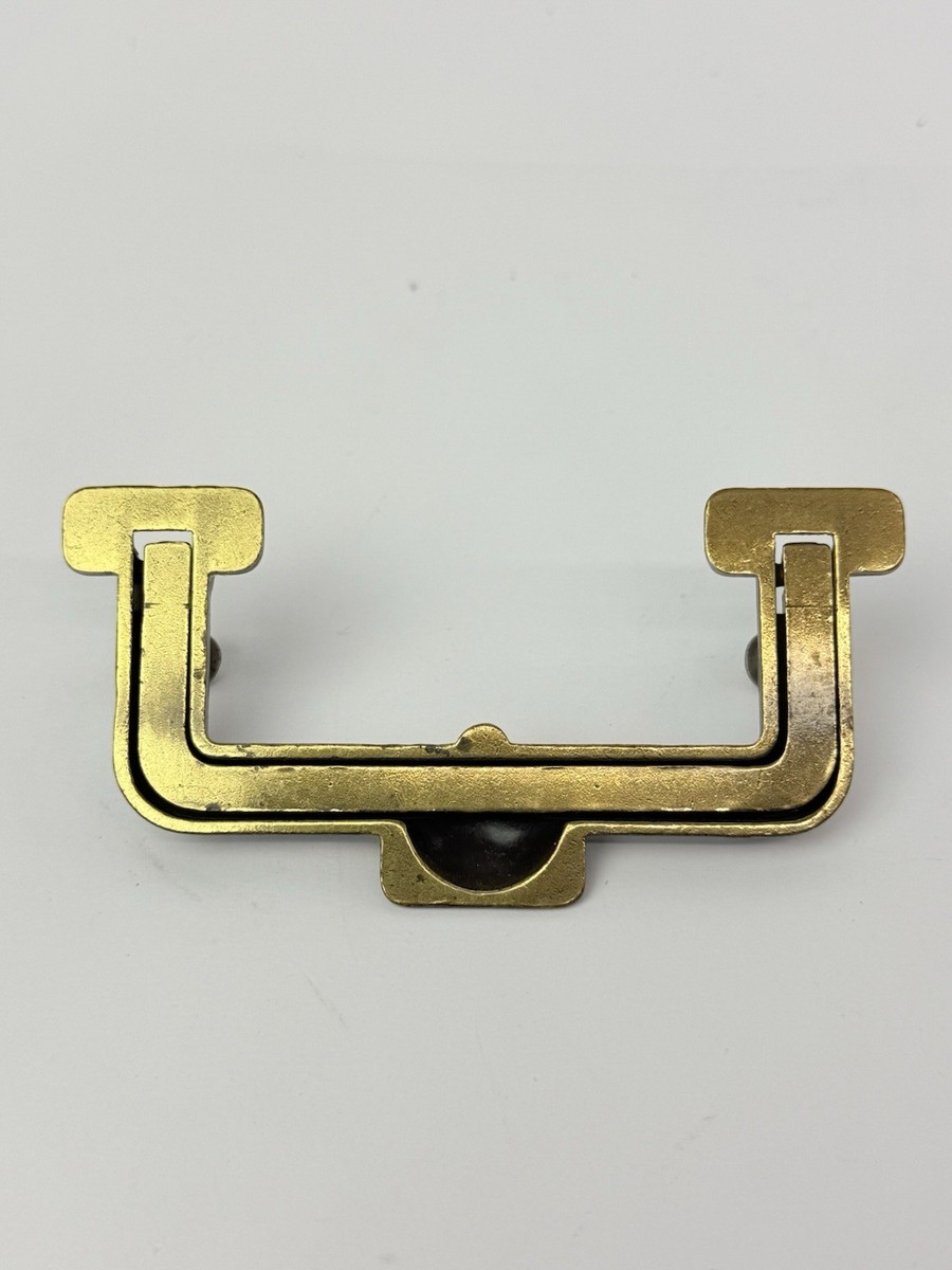 Hadeland ハデランド　プレート Vintage Henredon Artefacts Brass Drawer Pull Campaign Handle 4-3/4