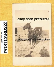 X RPPC postcard 1908-29 HORSE PULLED CARRIAGE name EMIL TRAESCH ?