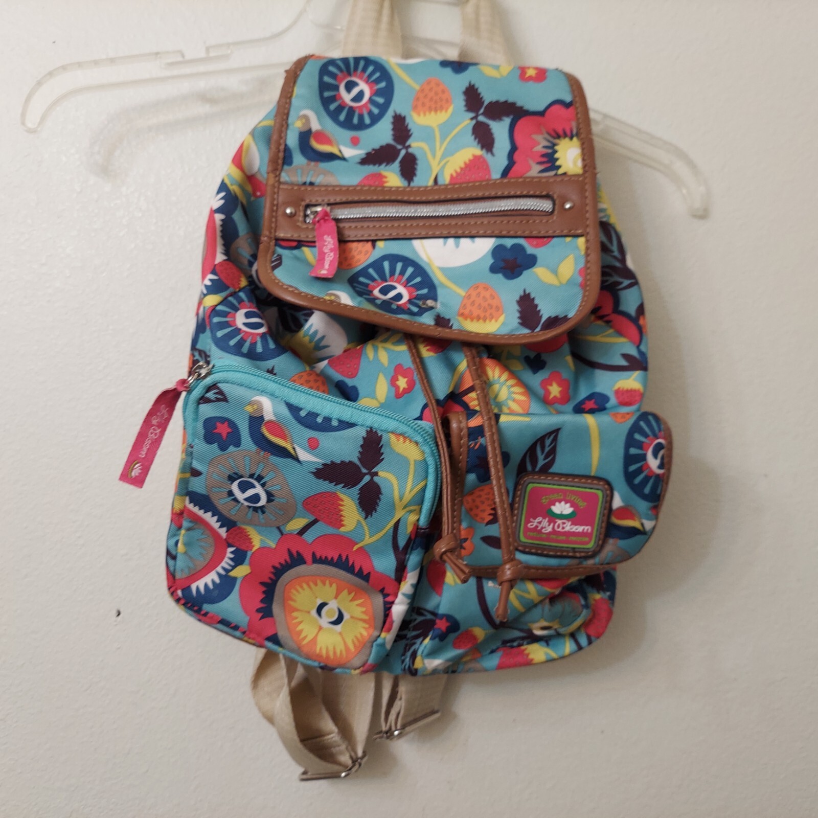 Lily Bloom Green Living Riley Backpack Handbag Multi… Gem