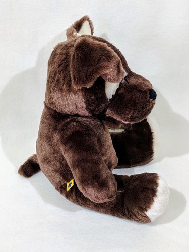 build a bear sugar puppy cuddly toy dark brown dog teddy soft