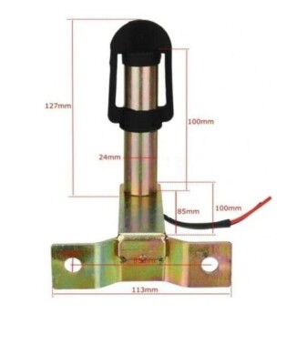 Amber Beacon Flexible Flashing Tractor Warning Light & Straight DIN Pole Mount Flashing Beacon