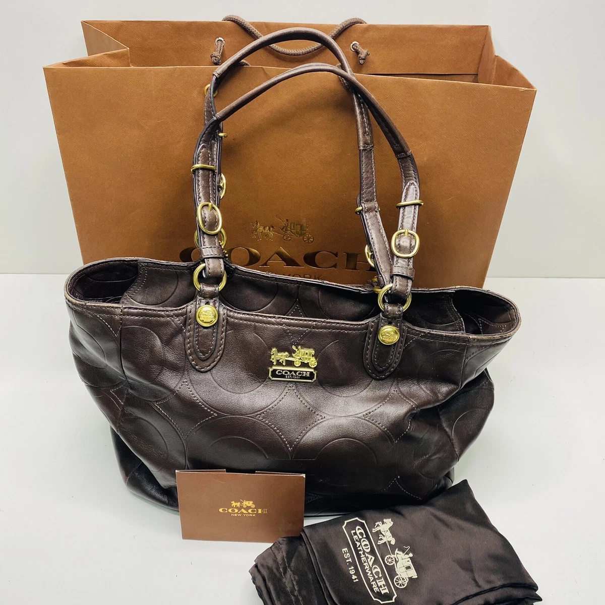 Coach bag shop embossed