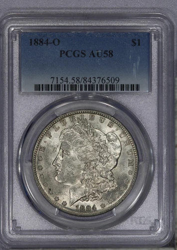 1884-O Morgan Silver Dollar $1 PCGS AU58 - Original and Lustrous coin!