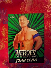 John cena 2023 Leaf Heroes of Wrestling green Variant Pro Wrestling Card WWf