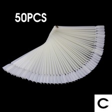 50PCS False Fake Nail Polish Colour Display Wheel Chart Sticks Tips Swatch