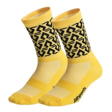 Calcetines de ciclismo hombres mujeres Bicicleta Bicicleta Montar Deportes Calcetines al tobillo XC BMX MTB Amarillo