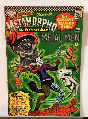 THE BRAVE & BOLD #66 DC 1966 1st TEAM UP METAMORPHO & METAL MEN NICE CONDITION!