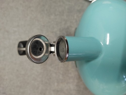 Chantal Whistling Tea Kettle Aqua Blue Sea Green Enamel Steel - Picture 10 of 10