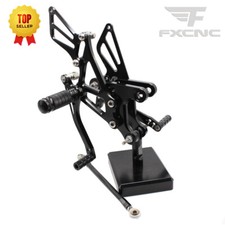 FXCNC Adjustable Footrest Rearsets Footpegs For Ninja 600 ZX6R ZX636 2005-2008