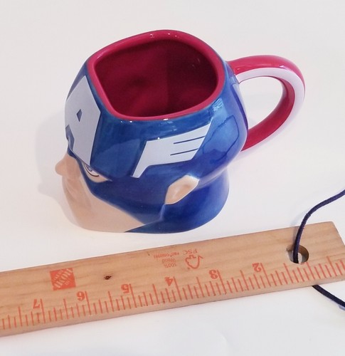 Captain America Marvel 3D Ceramic Coffee Mug X-Men Blue Red Cup Bar NEW - Picture 8 of 9