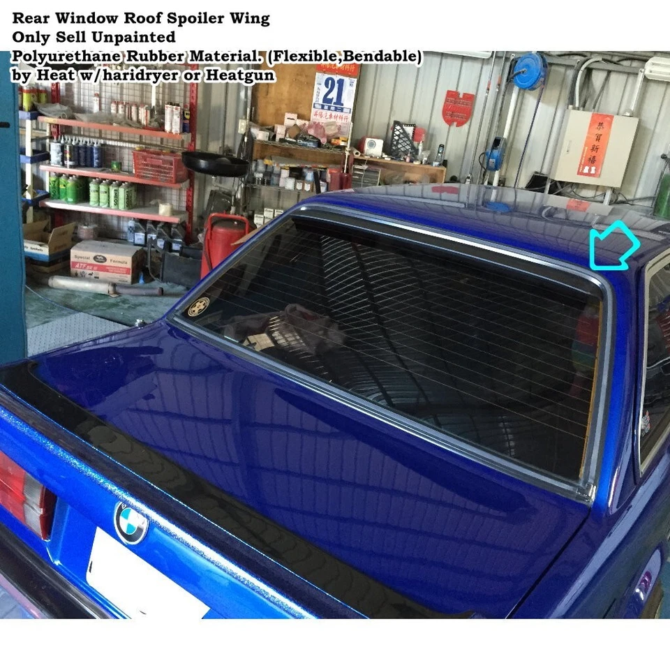 229VO Rear Window Roof Spoiler Wing Fits 1983~1994 BMW 3-series E30 Coupe Sedan - Imagem 2 de 4