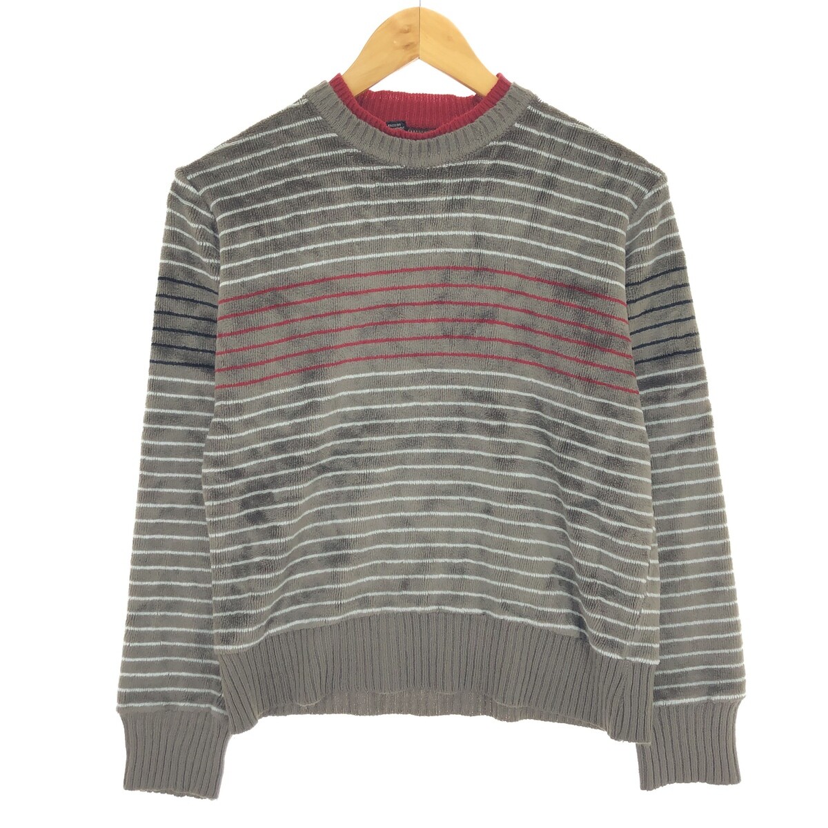 80'S Kennington Striped Pattern Acrylic Knit Sweater Women's M Vintage /eaa4...