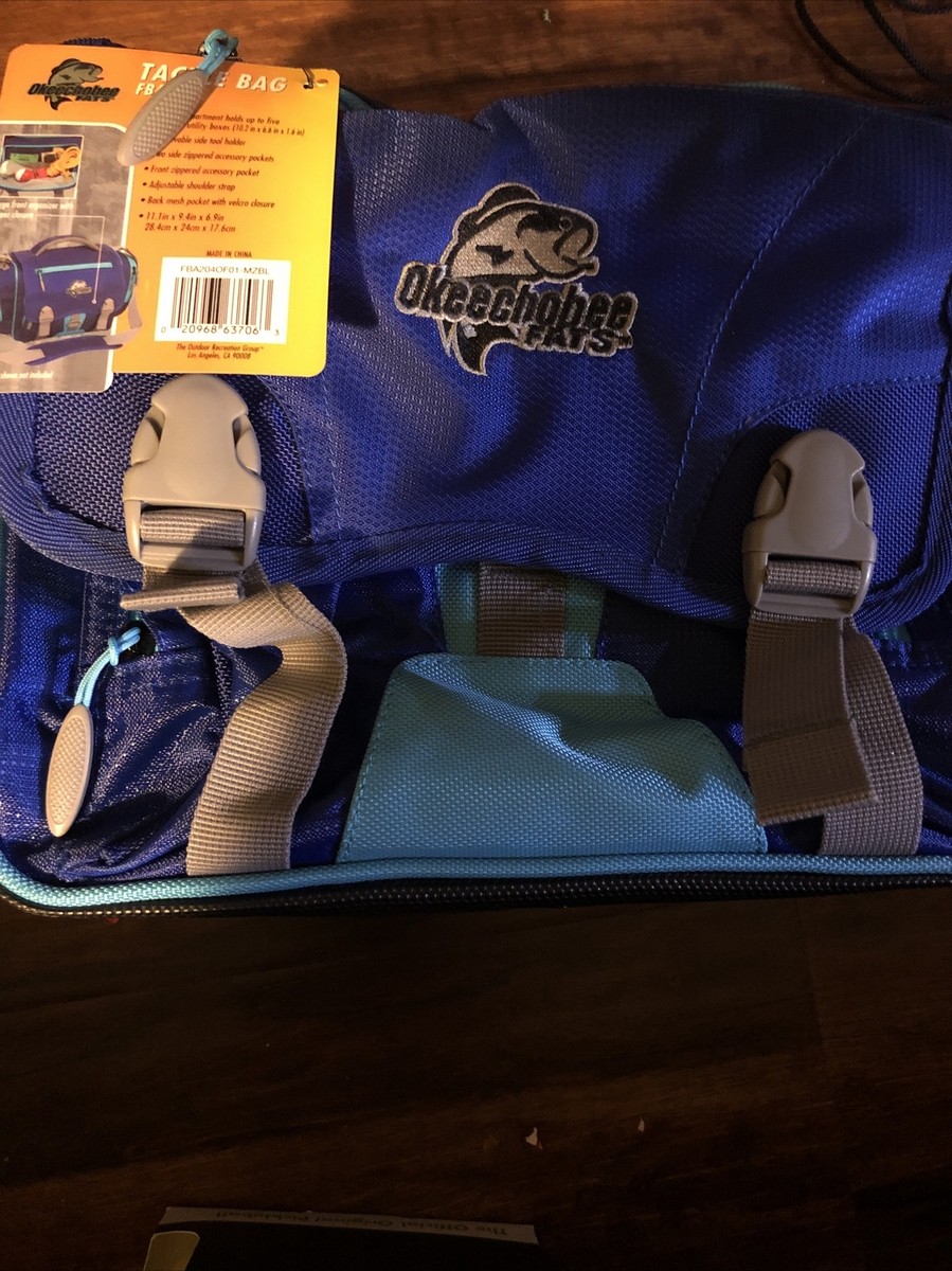 Okeechobee Fats Tackle Bag FBA204 Blue w/ Medium Lure Boxes NeW - Main Image
