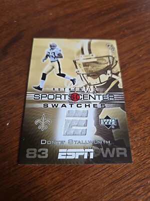 2005 Upper Deck Donte' Stallworth Authentic ESPN Sports Center Swatches SICK!