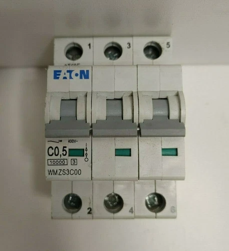 GUARANTEED! EATON 0.5A 277/480V 3-POLE CIRCUIT BREAKER WMZS3C00