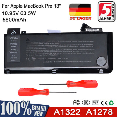 Akku für Apple MacBook Pro 13'' A1278 A1322 Mid 2009 2010 2011 2012 Batterie NEU