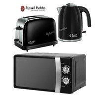 Russell Hobbs Colours Plus Kettle And Toaster Set & Manual Black Microwave Russell Hobbs Colours Plus Kettle And Toaster Set & Manual Black Microwave