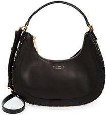 Ted Baker Women Mini Bag Kaelyin  Studded Baguette Leather Black Os