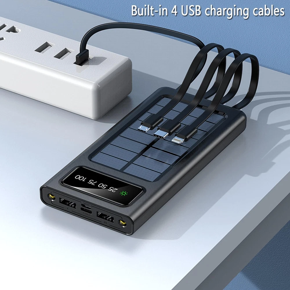 Power-Bank-Solar-Charger - 20000mAh Portable Charger,Solar Power Bank,Camping... Power-Bank-Solar-Charger - 20000mAh Portable Charger,Solar Power Bank,Camping...