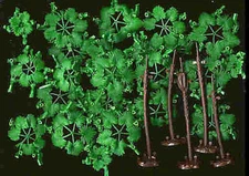 Pegasus Palm Trees 5'' w/Fan Leaf (5) - Plastic Model Diorama - 1/72 or 1/87