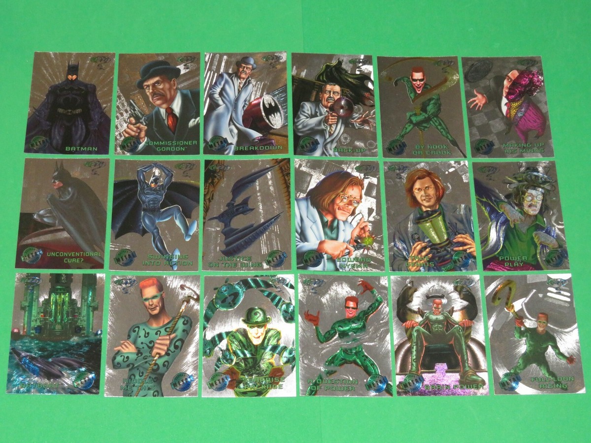 1995 BATMAN FOREVER METAL SILVER FLASHER PARALLEL 100 CARD SET DC