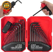 35-Piece Allen Wrench Sets Metric and Standard Hex Key Set Allen Key Set