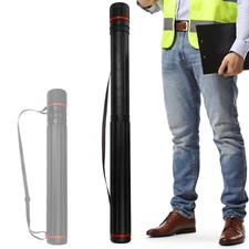 Telescoping Poster Tube Extendable 25" to 43" For Artwork Documents Maps Holder