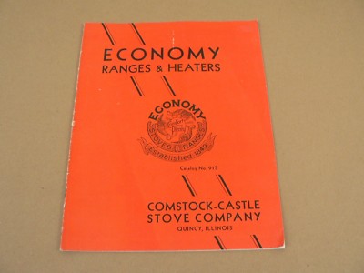 Economy Ranges & Heaters Catalog No 91S Comstock Castle Stove Co Quincy IL 1940
