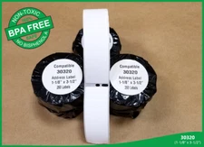 10 Rolls of Dymo® Compatible, 30320, White Rectangular Address Labels