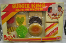 VTG 1987 Burger King Realistic Play food 9350 New old Stock Unused hamburger