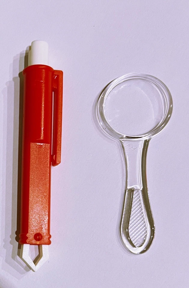 MARKENLOS Zeckenzange mit LUPE Kunststoff Entfernen von Zecken Zecke Hund Katze Kinder